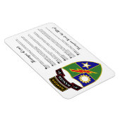 3e bataljon - 75e Ranger met Tab Magnet 4x6 Magneet (Rechterzijde)