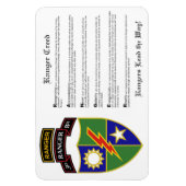 3e bataljon - 75e Ranger met Tab Magnet 4x6 Magneet (Verticaal)
