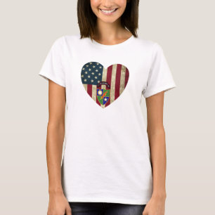 3e bataljon 75e Ranger Reg American Heart Flag T-shirt