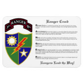 3e Bataljon - 75e Ranger Regiment Magnet 4x6 Magneet (Horizontaal)