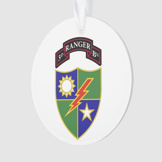 3e bataljon - 75e Ranger Regiment Ornament (voorkant)
