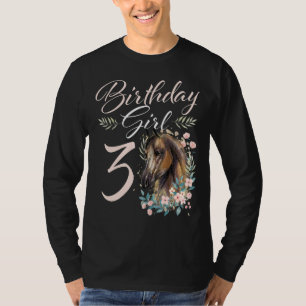 3e bevalling Girl Horse 3 jaar T-shirt