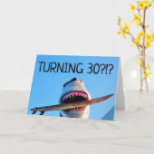 3E BIRTHDAAGSE KILLER SHARK WENSKAARTEN KAART (Gele Bloem)