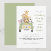 3e 'Birthday Animal Safari'-station per partij Kaart (Voorkant / Achterkant)