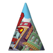 3e 'Birthday Fire Truck' Feesthoedjes (Rechts)