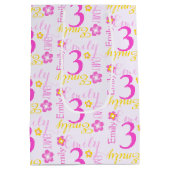 3e Birthday roze gele speciale tas met speciale na Medium Cadeauzakje (Achterkant)