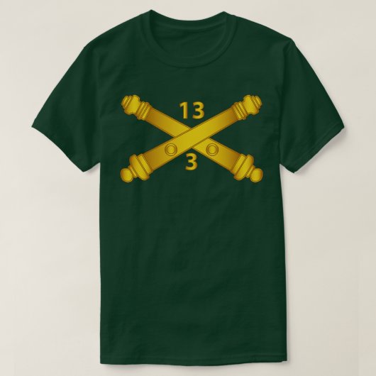 3e BN 13e Veldartillerie Regiment Arty Br wo Tx T-shirt (Design voorkant)