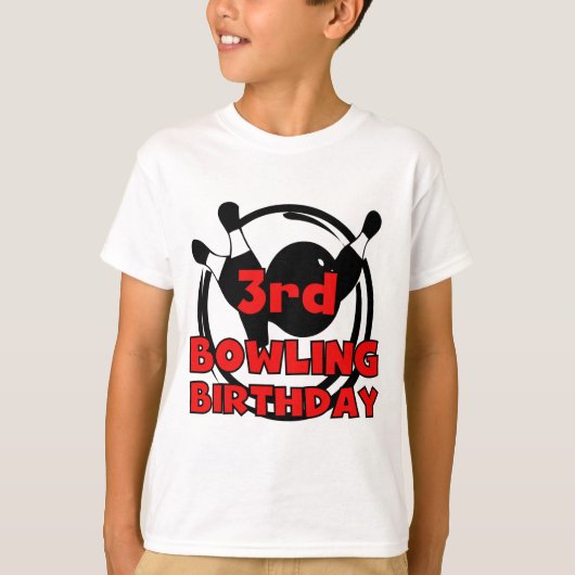 3e Bowling Verjaardag Tshirts en geschenken (Voorkant)