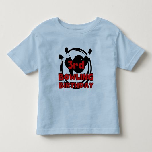 3e Bowling Verjaardag Tshirts en geschenken (Voorkant)