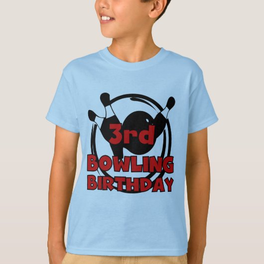 3e Bowling Verjaardag Tshirts en geschenken (Voorkant)