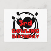 3e Bowling Verjaardag Tshirts en geschenken Briefkaart (Voorkant)