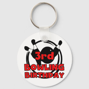 3e Bowling Verjaardag Tshirts en geschenken Sleutelhanger
