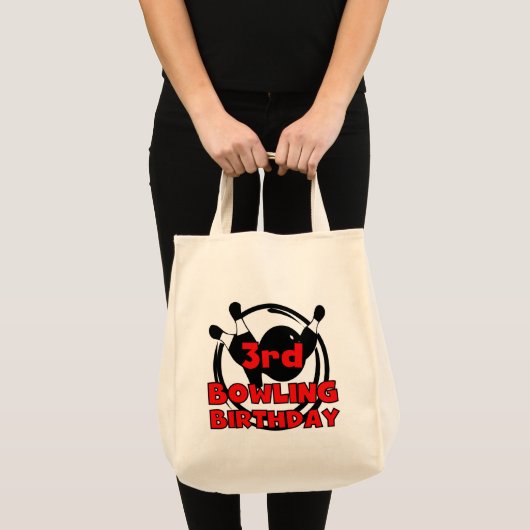3e Bowling Verjaardag Tshirts en geschenken Tote Bag (Voorkant (product))