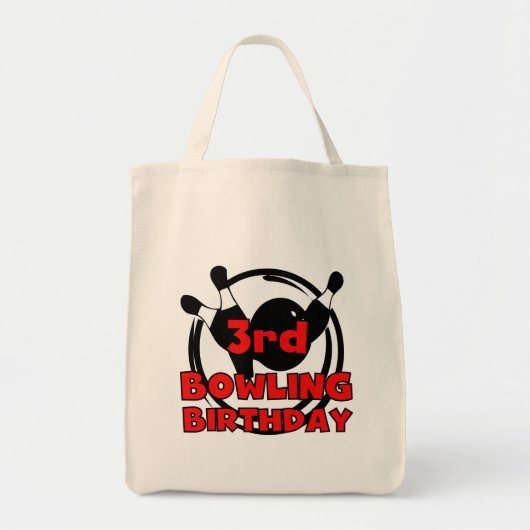 3e Bowling Verjaardag Tshirts en geschenken Tote Bag (Voorkant)
