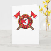 3e brandweerman, 3 jaar oud kaart (Gele Bloem)