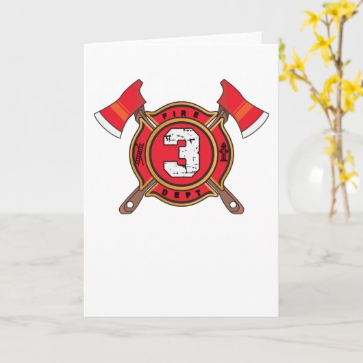 3e brandweerman, 3 jaar oud kaart (Gele Bloem)