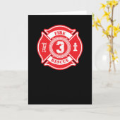 3e brandweerman, 3 jaar oud kaart (Gele Bloem)