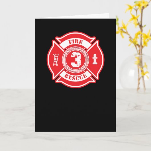 3e brandweerman, 3 jaar oud kaart (Gele Bloem)