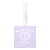 3e bruiloft Jubileum aangepaste fotokristal Decoratie (Voorkant)