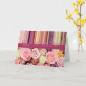 3e bruiloft Jubileum kaart - Stapel rozen stripe (Gele Bloem)