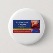 3e continentaal congres ronde button 5,7 cm (Voorkant)