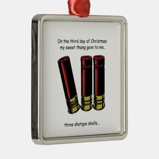 3e dag Rednek Kerstmis Metalen Ornament (Rechts)