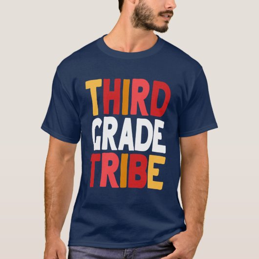 3e derde klas Tribe-leraar terug naar school T-shirt (Voorkant)