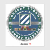 3e Desert Storm infanteriedivisie Sticker (Vel)