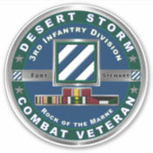 3e Desert Storm infanteriedivisie Sticker (Voorkant)