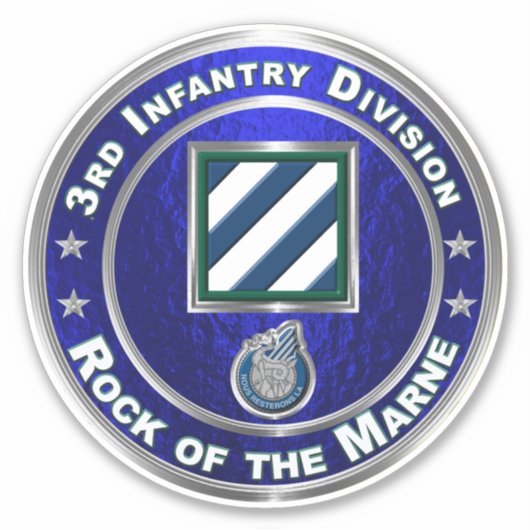 3e divisie infanterie sticker (Voorkant)