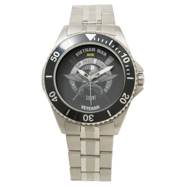 3E FORCE RECON VIETNAM MILITAIRE DUIKER'S HORLOGE (Voorkant)