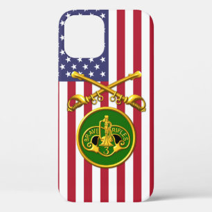 3e Gepantserde Cavalerie Gekruiste Sabels Vlag van Case-Mate iPhone Case