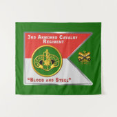 3e Gepantserde Cavalerie Regiment “Brave Rifles” Wandkleed (Voorkant (horizontaal))
