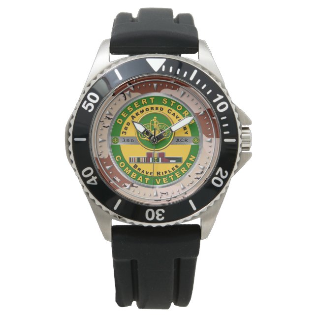 3e Gepantserde Cavalerie Regiment Desert Storm Horloge (Voorkant)