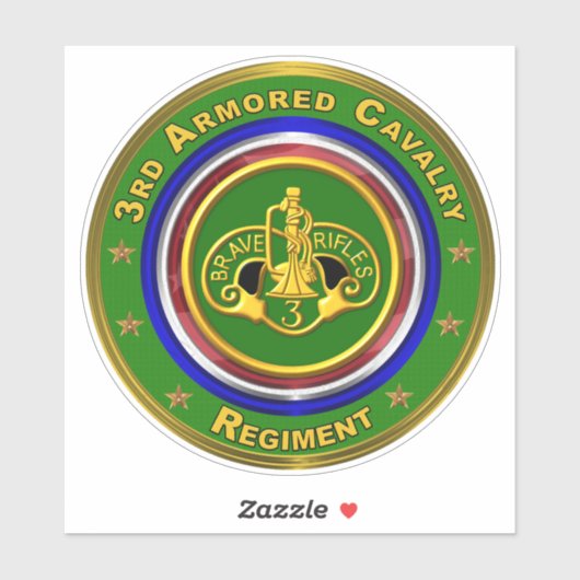 3e gepantserde cavalerie sticker (Vel)