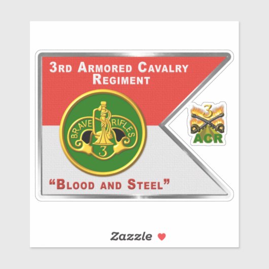 3e gepantserde cavalerie sticker (Vel)