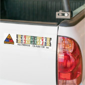 3e gepantserde divisie U van Zuidoost-Azië ticker Bumpersticker (Op Truck)