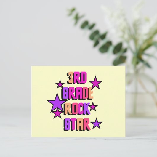 3e gesteentjes en cadeautjes voor de rots briefkaart (Staand voorkant)