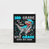 3e Graad Afstuderen Dinosaurus T-rex 4e Graad Hier Kaart (Voorkant)
