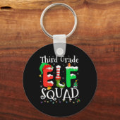 3e Graad Elf Squad Xmas Grappig Kerst Derde Gra Sleutelhanger (Voorkant)