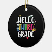3e graad leraar Hallo 3e graad Keramisch Ornament (Links)