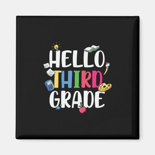 3e graad leraar Hallo 3e graad Magneet (Voorkant)