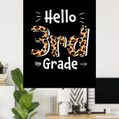 3e graad leraar Hallo derde graad Poster (Thuiskantoor)