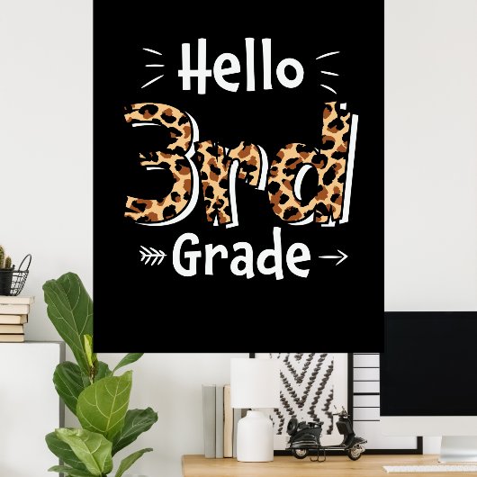 3e graad leraar Hallo derde graad Poster (Thuiskantoor)