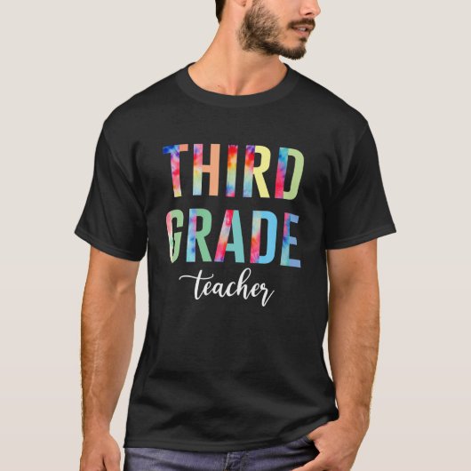 3e graad leraar klusje kleurstof eerste dag terug  t-shirt (Voorkant)
