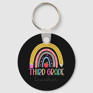 3e graad leraar talenliefhebber regenboog terug sleutelhanger
