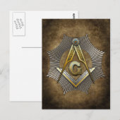 3e graad: Master Mason Briefkaart (Voorkant / Achterkant)