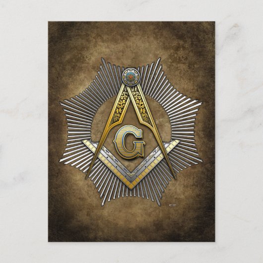 3e graad: Master Mason Briefkaart (Voorkant)