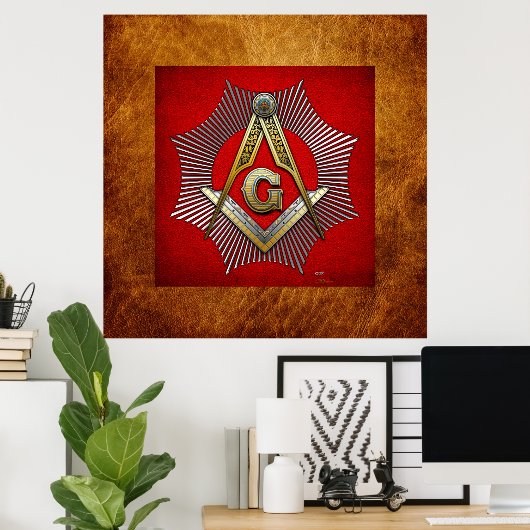 3e graad: Master Mason Poster (Thuiskantoor)