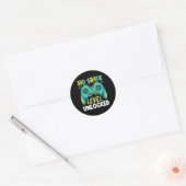 3e graad open eerste dag terug naar school ronde sticker (Envelop)
